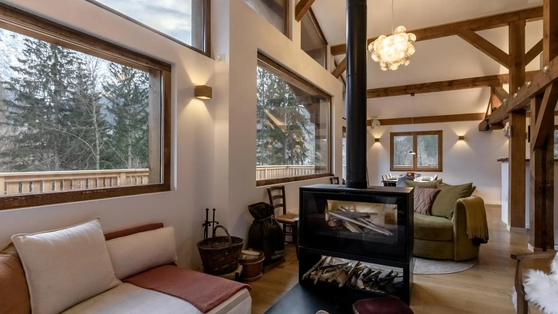 Chalet Des Eaux Rousses -Renove -Prive - Vues 360 Mont Blanc Les Houches