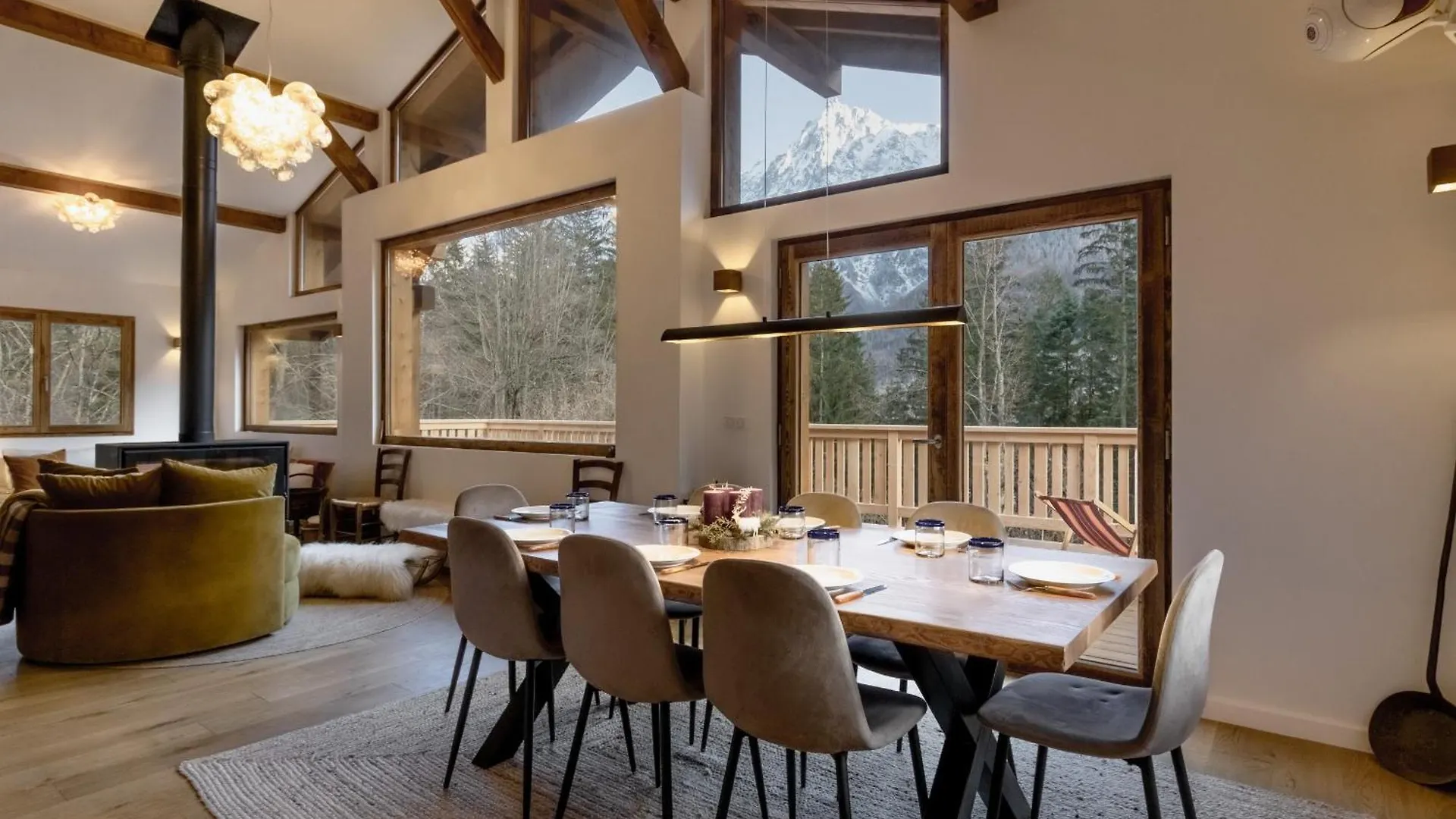 Chalet Des Eaux Rousses -Renove -Prive - Vues 360 Mont Blanc Les Houches